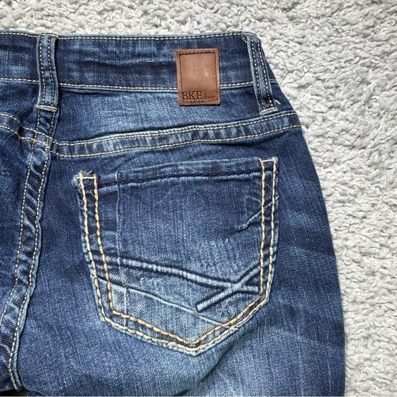 BKE Denim Jeans Womens 23 Skinny Distressed Holes Low Rise Big Stitch Concert - Picture 6 of 6